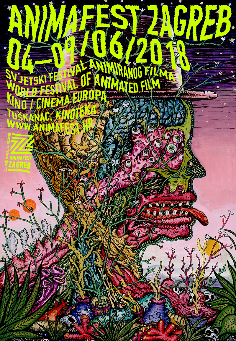 Stipan Tadić is the author of this year's World Festival of Animated Film - Animafest Zagreb festival illustration